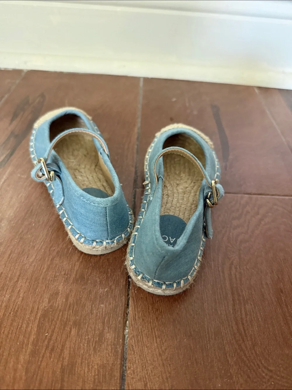 Janie and Jack Light Blue Mary Jane Espadrille Flats
